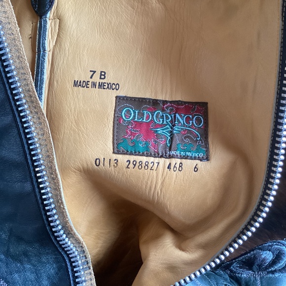 Old Gringo Outstanding Flower Embossed Distressed Leather Full Zipp Boots - Picture 9 of 12